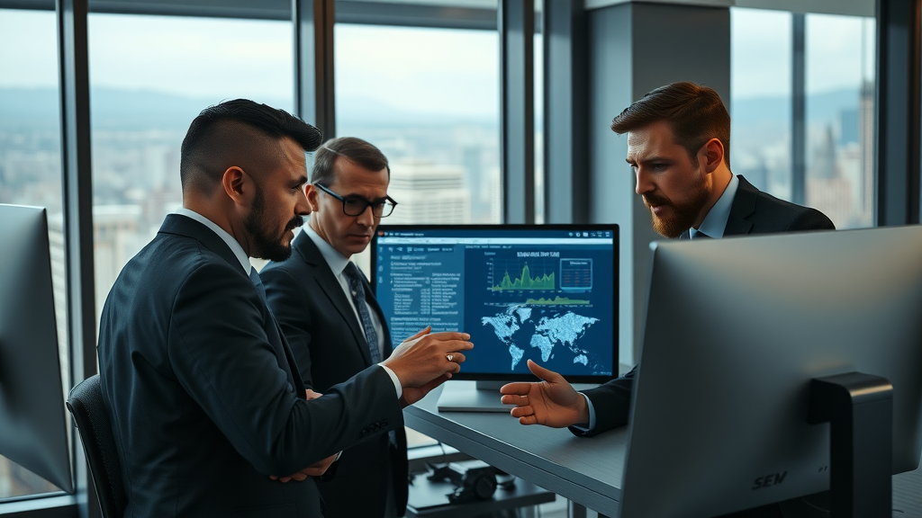 keyword research for injury lawyers - law firm team analyzing SEO data in modern office