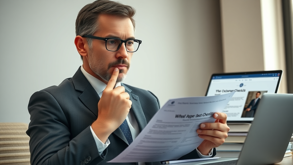 Lawyer reviewing social media compliance and ethics guidelines; legal marketing on social media
