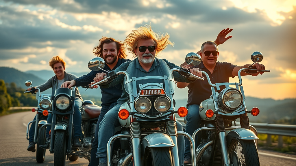 dynamic group motorcycle riders spirited camaraderie motorcycle market