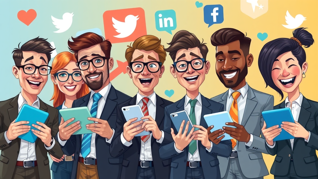 diverse group of attorneys, each using a different social media platform, social media platforms for lawyers