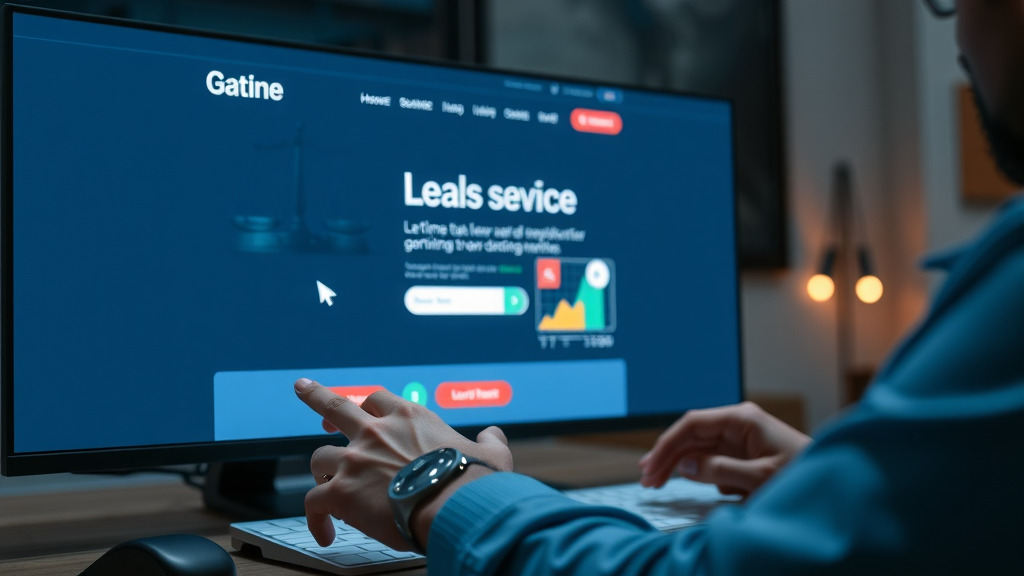 Optimized landing page for law firm ppc advertising, designer improving conversion rates