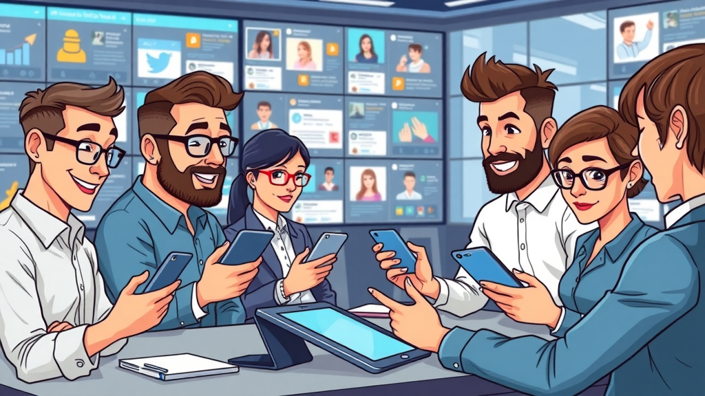 law firm social media marketing team sharing posts