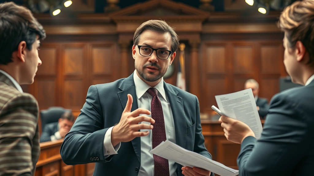 motorcycle accident attorney mediating accident claim dispute courtroom jury legal documents