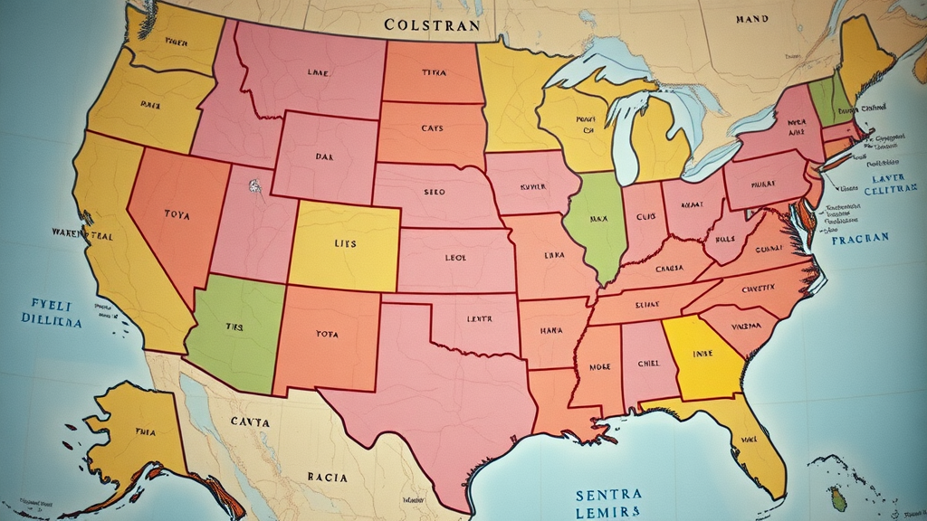US state law map color-coded by motorcycle helmet laws