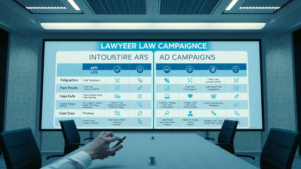 Visual comparison table of motorcycle accident attorney ads vs standard accident lawyer campaigns.