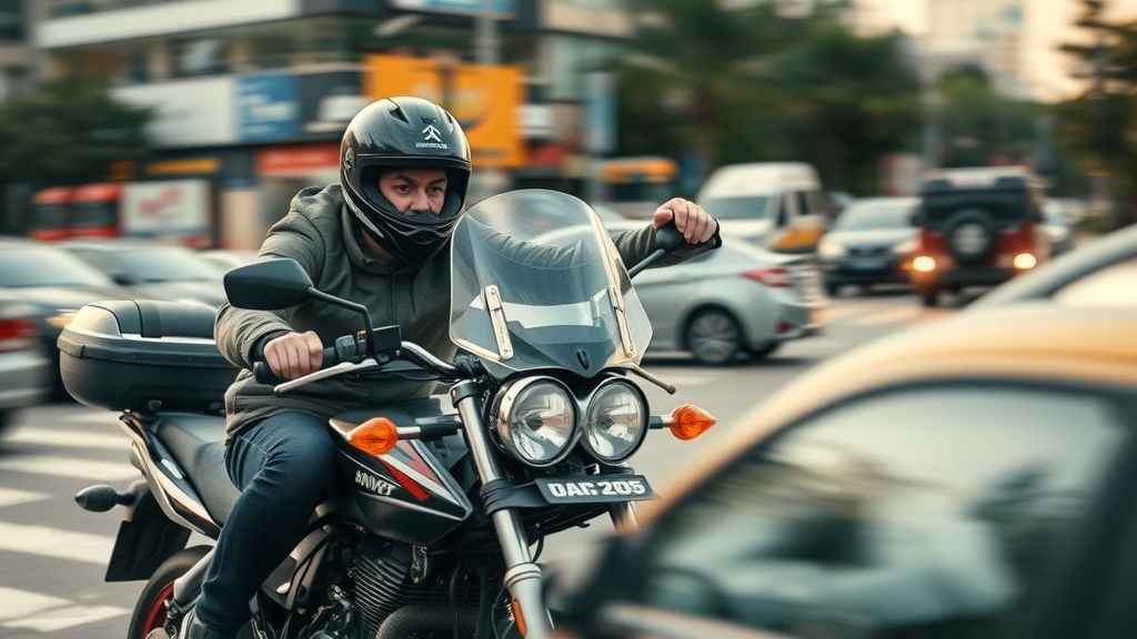dynamic typical motorcycle accident scenario involving a side-impact crash, motorcycle accident lawyer support