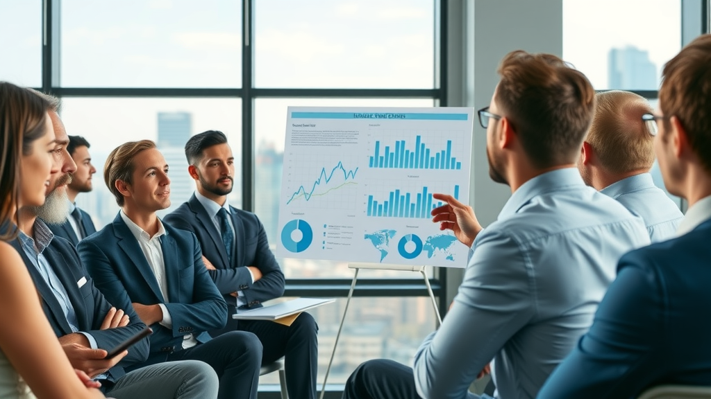 insightful infographic presentation showing legal event marketing statistics with lawyers in business attire, law firm event