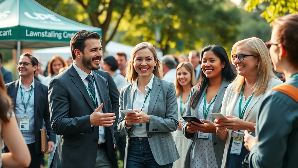 lawyers and clients interacting at an inspiring community event hosted by law firm, event marketing for lawyers