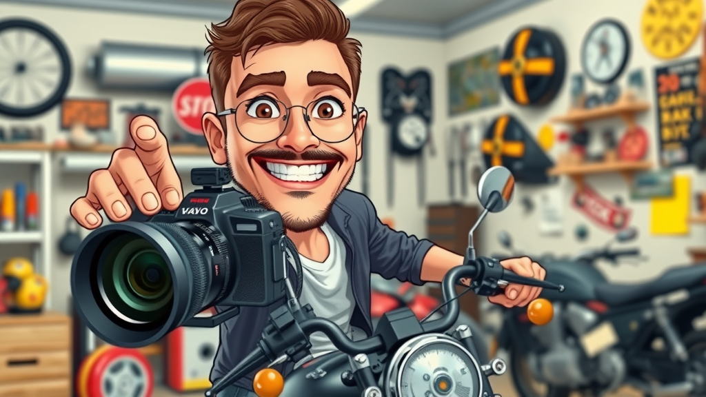 motorcycle influencer brand engagement recording vlog social media community creative garage