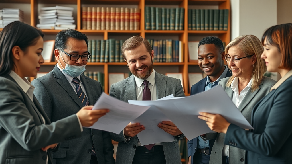Lawyers collaborating with local nonprofit on community engagement for law firms