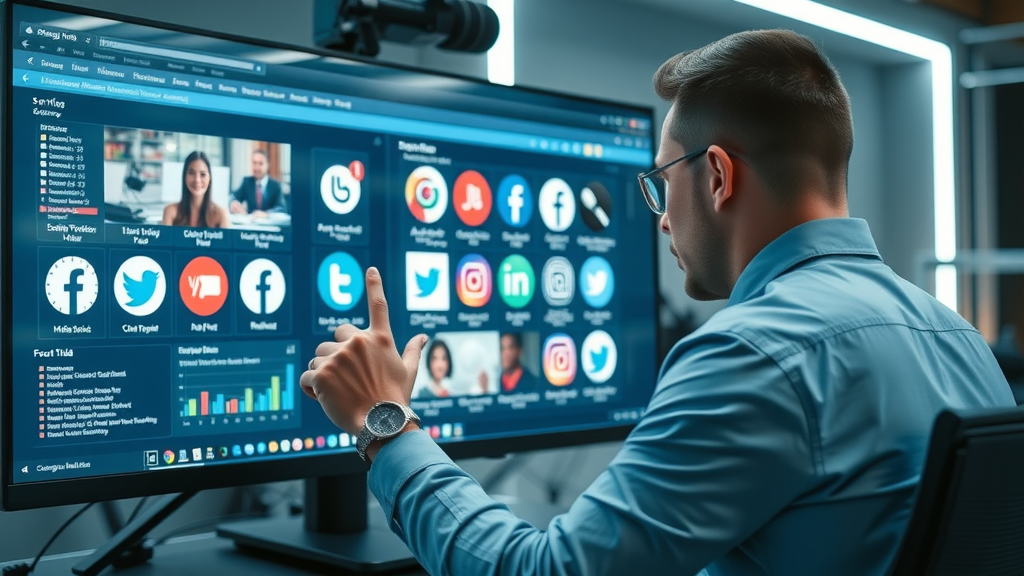 digital marketing specialist uploading legal video content strategy to social media