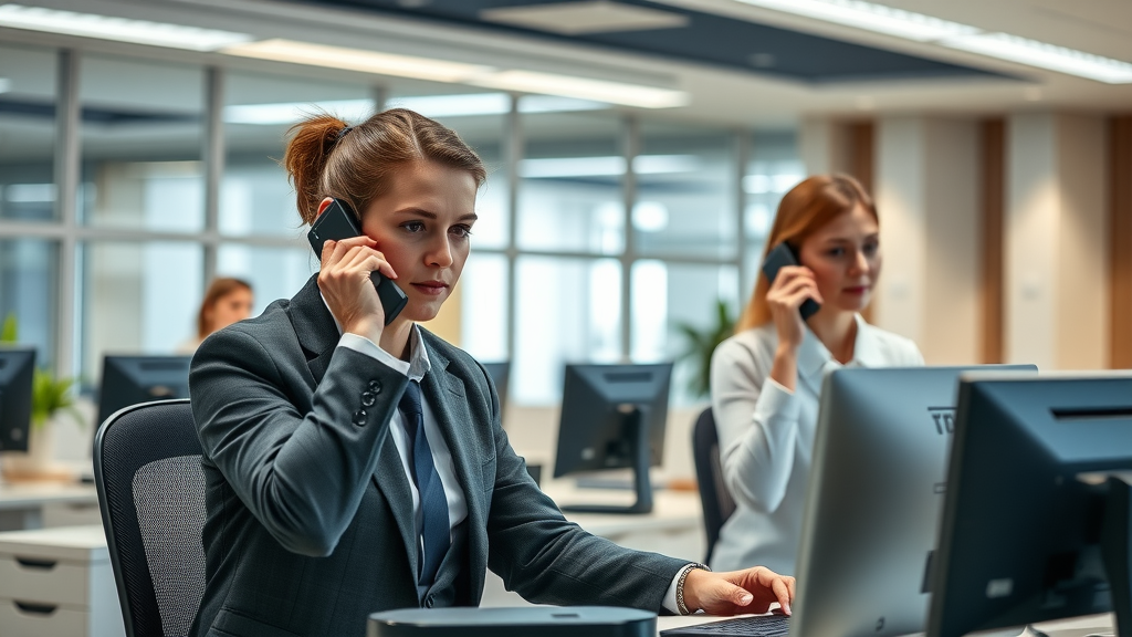 injury law firm intake staff answering motorcycle accident client calls