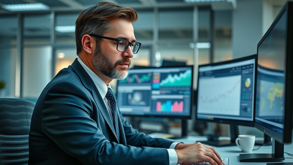 Personal injury lawyer focused on digital data and SEO reports for engine optimization