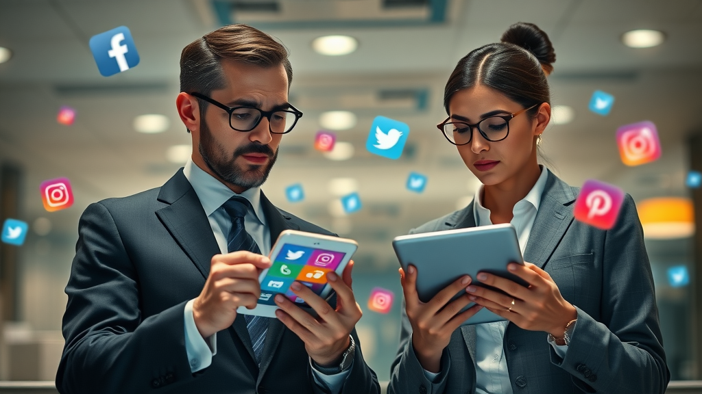 Lawyers evaluating social media platforms for law firm marketing; legal marketing on social media