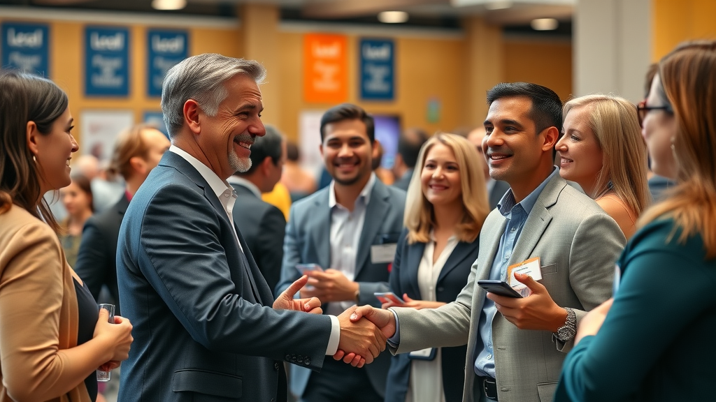 legal professionals networking at a local event, engaging with community, local SEO for law firm link building