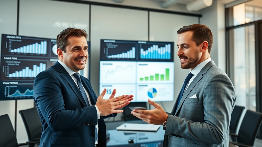 law firm partners reviewing marketing dashboard for legal marketing performance metrics