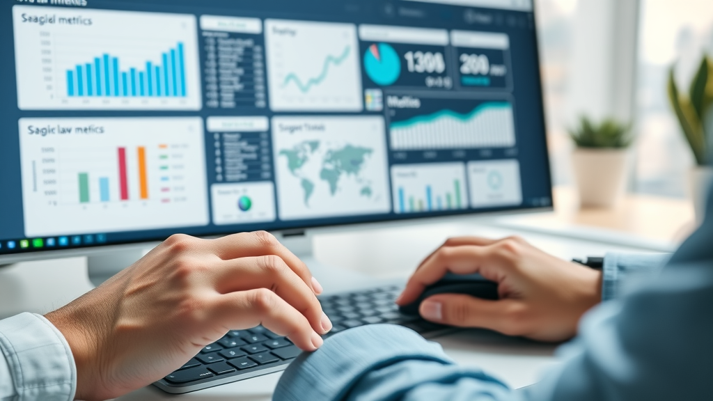 hands on keyboard law firm social media analytics dashboard performance legal marketing metrics