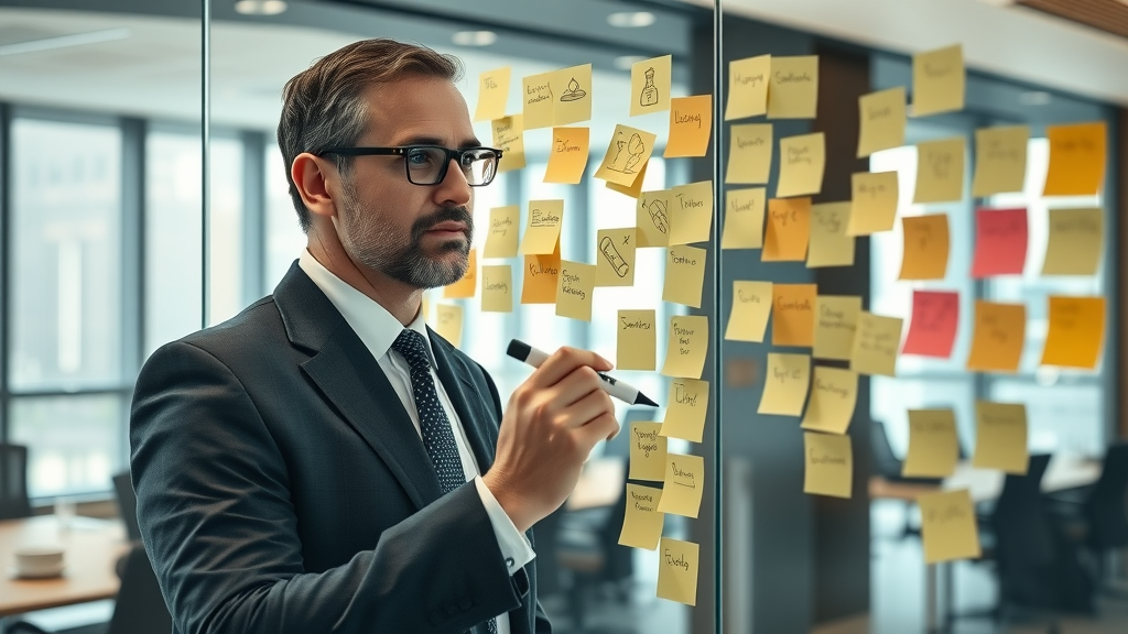 lawyer brainstorming legal topics for legal video content strategy